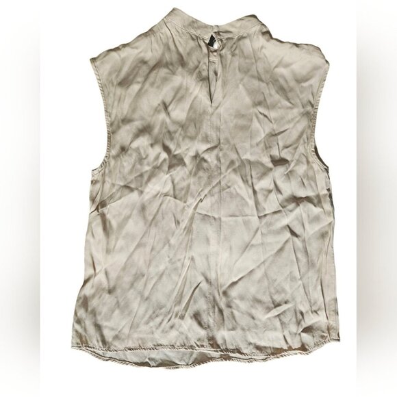 Mango Sleeveless High Neck Beige Tank - Picture 2 of 3